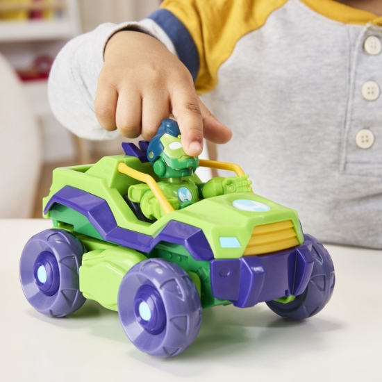 Imagine MARVEL IRON MAN SI PRIETENII SAI UIMITORI SET VEHICUL 2 IN 1 SI FIGURINA IRON HULK