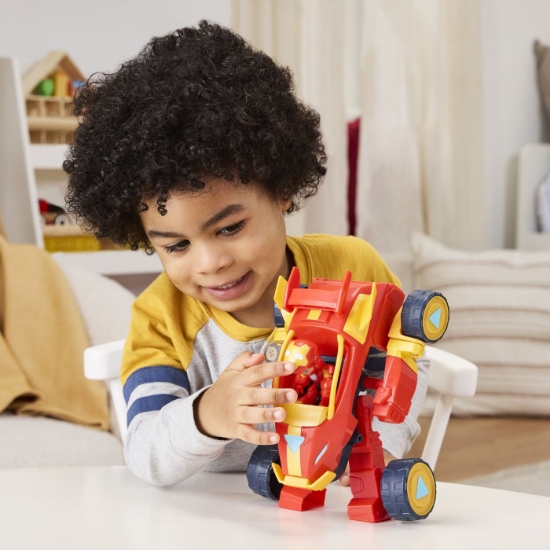 Imagine MARVEL IRON MAN SI PRIETENII SAI UIMITORI SET VEHICUL 2 IN 1 SI FIGURINA IRON MAN