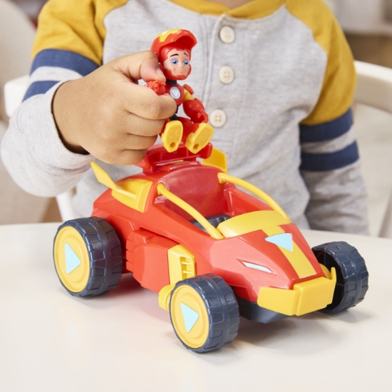 Imagine MARVEL IRON MAN SI PRIETENII SAI UIMITORI SET VEHICUL 2 IN 1 SI FIGURINA IRON MAN