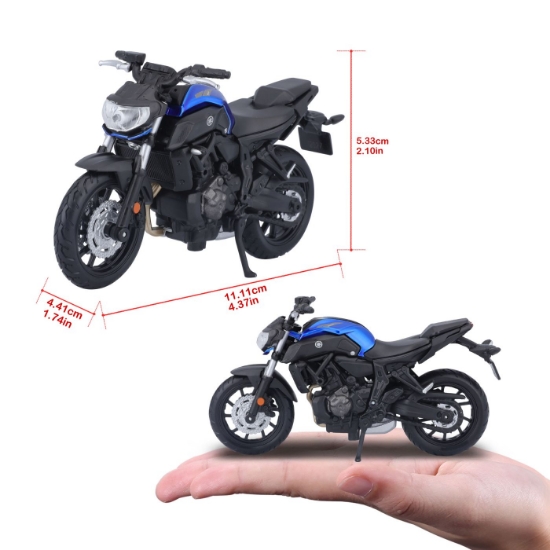 Imagine MAISTO MOTOCICLETA METALICA EDITIE SPECIALA YAMAHA MT07 SCARA 1 LA 18