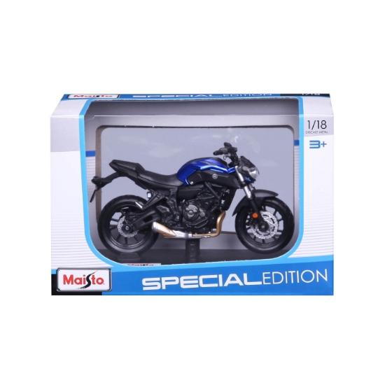 Imagine MAISTO MOTOCICLETA METALICA EDITIE SPECIALA YAMAHA MT07 SCARA 1 LA 18