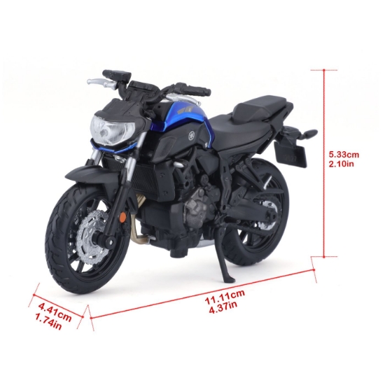 Imagine MAISTO MOTOCICLETA METALICA EDITIE SPECIALA YAMAHA MT07 SCARA 1 LA 18