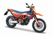 Imagine MAISTO MOTOCICLETA METALICA EDITIE SPECIALA KTM 690 SMC PORTOCALIU SCARA 1 LA 18
