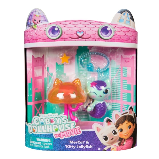 Imagine GABBYS DOLLHOUSE FILMUL SET 2 FIGURINE MERCAT SI PISICUTA MEDUZA SI ACCESORII