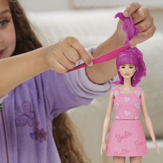Imagine PLAY DOH BARBIE SET PLASTELINA INIMIOARE SI PAR