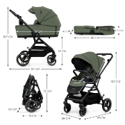 Imagine Kinderkraft multifunctional stroller YOXI 2in1 Mystic Green