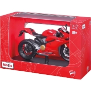 Imagine MAISTO MOTOCICLETA METALICA CU STAND DUCATI 1199 PANIGALE SCARA 1 LA 12