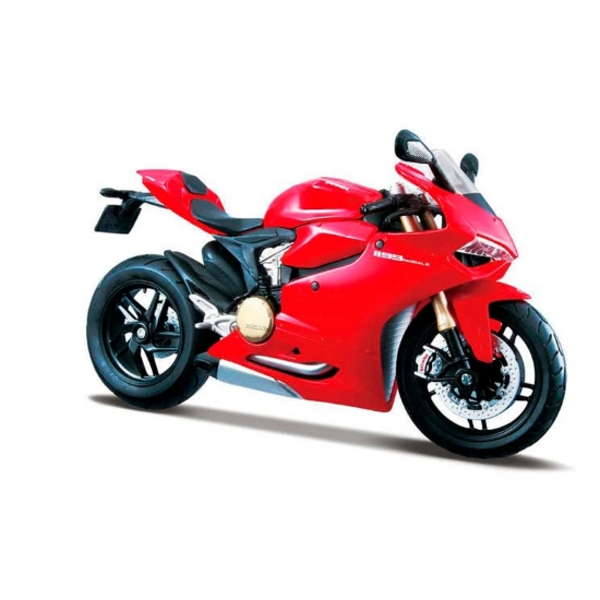 Imagine MAISTO MOTOCICLETA METALICA CU STAND DUCATI 1199 PANIGALE SCARA 1 LA 12