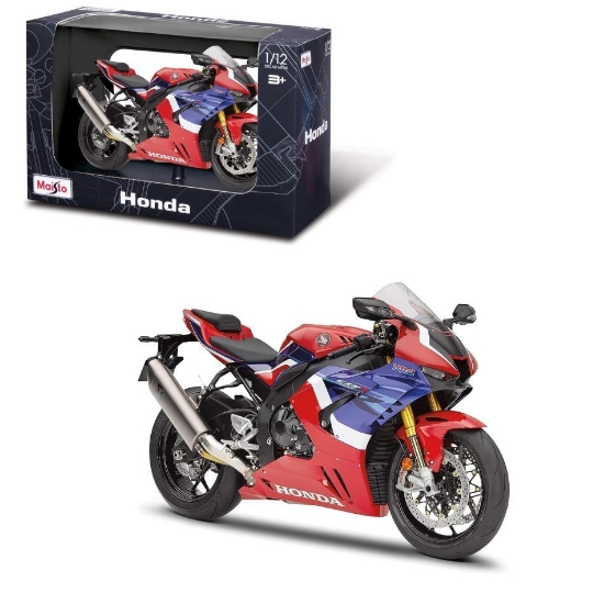 Imagine MAISTO MOTOCICLETA METALICA CU STAND HONDA CBR 1000RR R FIREBLADE SP SCARA 1 LA 12
