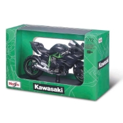 Imagine MAISTO MOTOCICLETA METALICA CU STAND KAWASAKI NINJA H2 R SCARA 1 LA 12