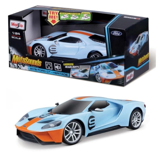 Imagine MAISTO MOTOSOUNDS MASINUTA FORD GT HERITAGE 2019 CU SUNETE SI LUMINI SCARA 1 LA 24