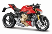 Imagine MAISTO MOTOCICLETA METALICA CU STAND EDITIE SPECIALA DUCATI SUPER NAKED SCARA 1 LA 18