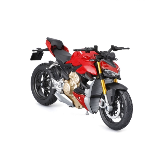 Imagine MAISTO MOTOCICLETA METALICA CU STAND EDITIE SPECIALA DUCATI SUPER NAKED SCARA 1 LA 18