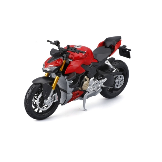 Imagine MAISTO MOTOCICLETA METALICA CU STAND EDITIE SPECIALA DUCATI SUPER NAKED SCARA 1 LA 18