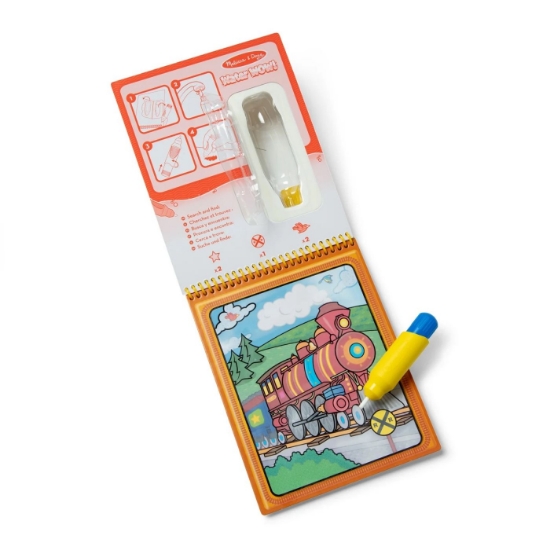 Imagine MELISSA AND DOUG CARTE DE COLORAT VEHICULE REUTILIZABILA CU APA WATER WOW