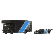 Imagine HOT WHEELS TRANSPORTATOR SAUBER MERCEDES C9 CU MASINUTA FLEET FLYER SCARA 1:64