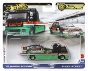 Imagine HOT WHEELS TRANSPORTATOR FLEET STREET CU MASINUTA HONDA ACCORD 96 SCARA 1:64