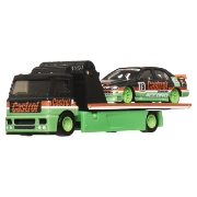 Imagine HOT WHEELS TRANSPORTATOR FLEET STREET CU MASINUTA HONDA ACCORD 96 SCARA 1:64