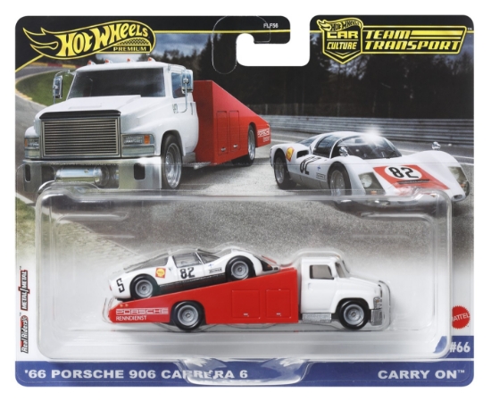 Imagine HOT WHEELS TRANSPORTATOR CARRY ON CU MASINUTA  PORSCHE CARRERA 906 SCARA 1:64