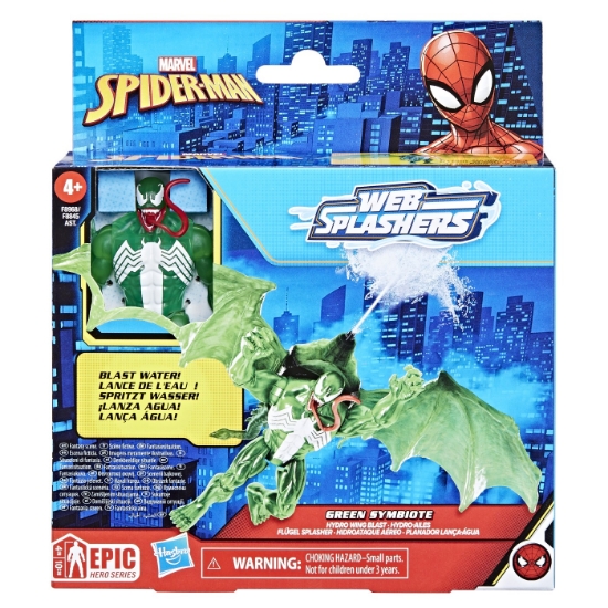 Imagine HASBSPIDERMAN SET VEHICUL SI FIGURINA GREEN SYMBIOTE 10CM