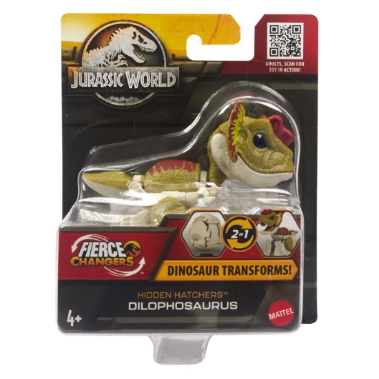Imagine JURASSIC WORLD FIERCE CHANGERS HIDDEN HATCHERS DINOZAUR TRANSFORMABIL DILOPHOSAURUS