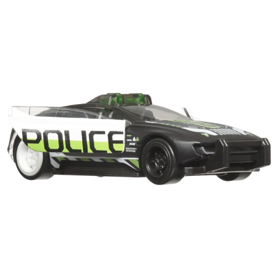 Imagine HOT WHEELS MASINUTA METALICA CU SISTEM PULL BACK POLICE ALPHA PURSUIT SCARA 1:43