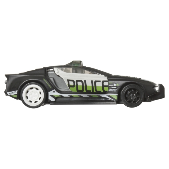 Imagine HOT WHEELS MASINUTA METALICA CU SISTEM PULL BACK POLICE ALPHA PURSUIT SCARA 1:43