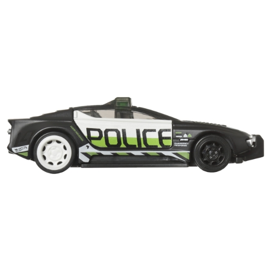 Imagine HOT WHEELS MASINUTA METALICA CU SISTEM PULL BACK POLICE ALPHA PURSUIT SCARA 1:43