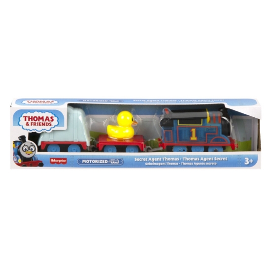 Imagine THOMAS LOCOMOTIVA MOTORIZATA THOMAS AGENT SECRET CU 2 VAGOANE