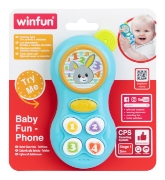Imagine Winfun telefon pentru bebelusi albastru