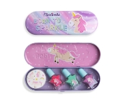 Imagine MARTINELIA LITTLE UNICORN SET 3 LACURI DE UNGHII SI STICKERS IN CUTIE METALICA