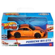 Imagine HOT WHEELS MASINUTA METALICA CU SISTEM PULL BACK PORSCHE 911 GT3 SCARA 1:43