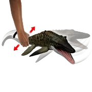 Imagine JURASSIC WORLD REBIRTH BITE N BLAST DINOZAUR MOSASAURUS INTERACTIV CU MISCARI SI FUNCTIE SPECIALA 50CM