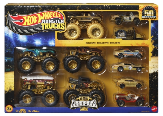 Imagine HOT WHEELS MONSTER TRUCK 50 BIGFOOT SET 11 VEHICULE TROPHY CHAMPIONS  