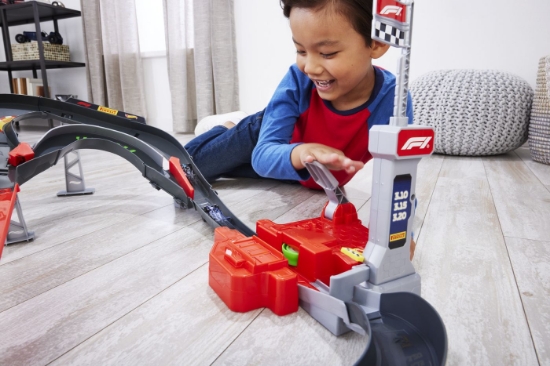 Imagine HOT WHEELS RACING CURCUIT DE CURSE FORMULA 1 CU 3 MASINUTE INCLUSE