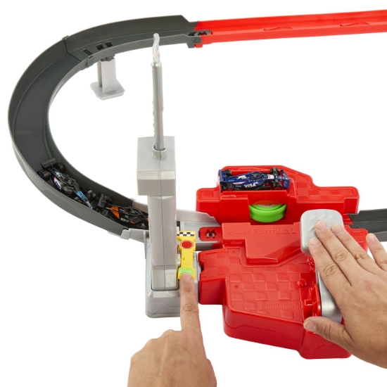 Imagine HOT WHEELS RACING CURCUIT DE CURSE FORMULA 1 CU 3 MASINUTE INCLUSE