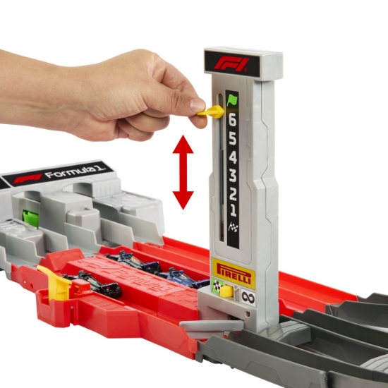 Imagine HOT WHEELS RACING CUIRCUIT DE CURSE GRAND PRIX FORMULA 1 CU 3 MASINUTE INCLUSE 