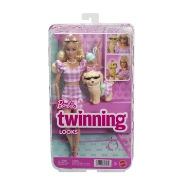 Imagine BARBIE TWINNING LOOKS SET PAPUSA BARBIE BLONDA SI CATEL CU ACCESORII