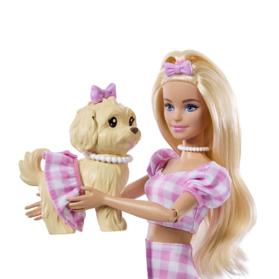 Imagine BARBIE TWINNING LOOKS SET PAPUSA BARBIE BLONDA SI CATEL CU ACCESORII