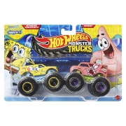 Imagine HOT WHEELS MONSTER TRUCK SET 2 MASINI SPONGEBOB SQUAREPANTS SI PATRICK SCARA 1 LA 64 
