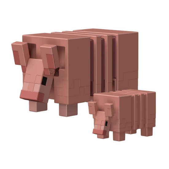 Imagine MINECRAFT CRAFT A BLOCK FIGURINA ARMADILLO SI BABY ARMADILLO 8CM