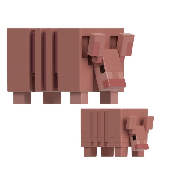 Imagine MINECRAFT CRAFT A BLOCK FIGURINA ARMADILLO SI BABY ARMADILLO 8CM