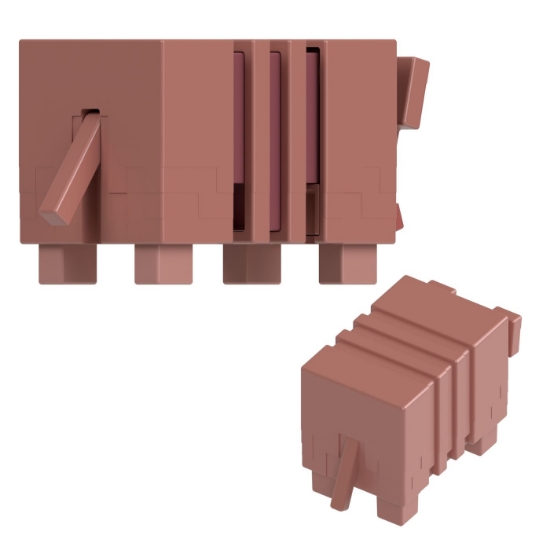 Imagine MINECRAFT CRAFT A BLOCK FIGURINA ARMADILLO SI BABY ARMADILLO 8CM