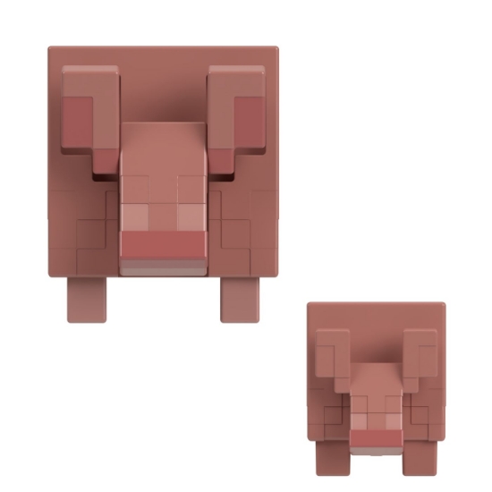 Imagine MINECRAFT CRAFT A BLOCK FIGURINA ARMADILLO SI BABY ARMADILLO 8CM