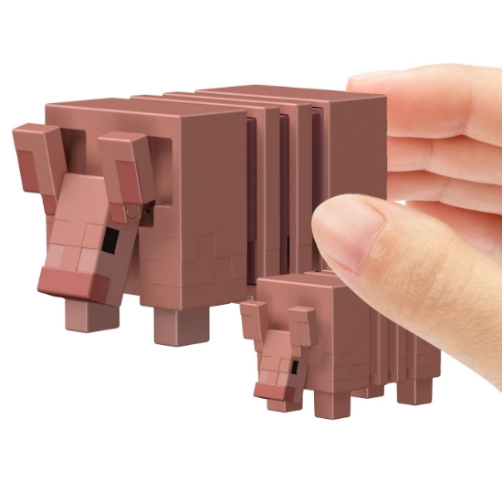 Imagine MINECRAFT CRAFT A BLOCK FIGURINA ARMADILLO SI BABY ARMADILLO 8CM