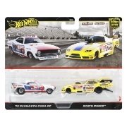 Imagine HOT WHEELS PREMIUM SET 2 MASINUTE METALICE PLYMOUTH CUDA FC 72 SI ROBN PINKS SCARA 1 LA 64