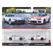 Imagine HOT WHEELS PREMIUM SET 2 MASINUTE METALICE TOYOTA 2000GT SI TOYOTA SUPRA SCARA 1 LA 64