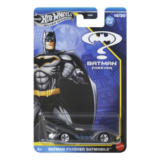 Imagine HOT WHEELS MASINA METALICA TEMATICA BATMAN FOREVER BATMOBILE SCARA 1 LA 64