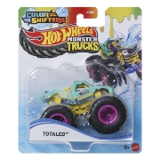 Imagine HOT WHEELS MONSTER TRUCK CAMION TOTALED CU CULORI SCHIMBATOARE SCARA 1 LA 64