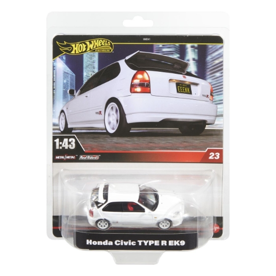Imagine HOT WHEELS PREMIUM REAL RIDERS MASINUTA METALICA HONDA CIVIC TYPE R EK9 SCARA 1 LA 43